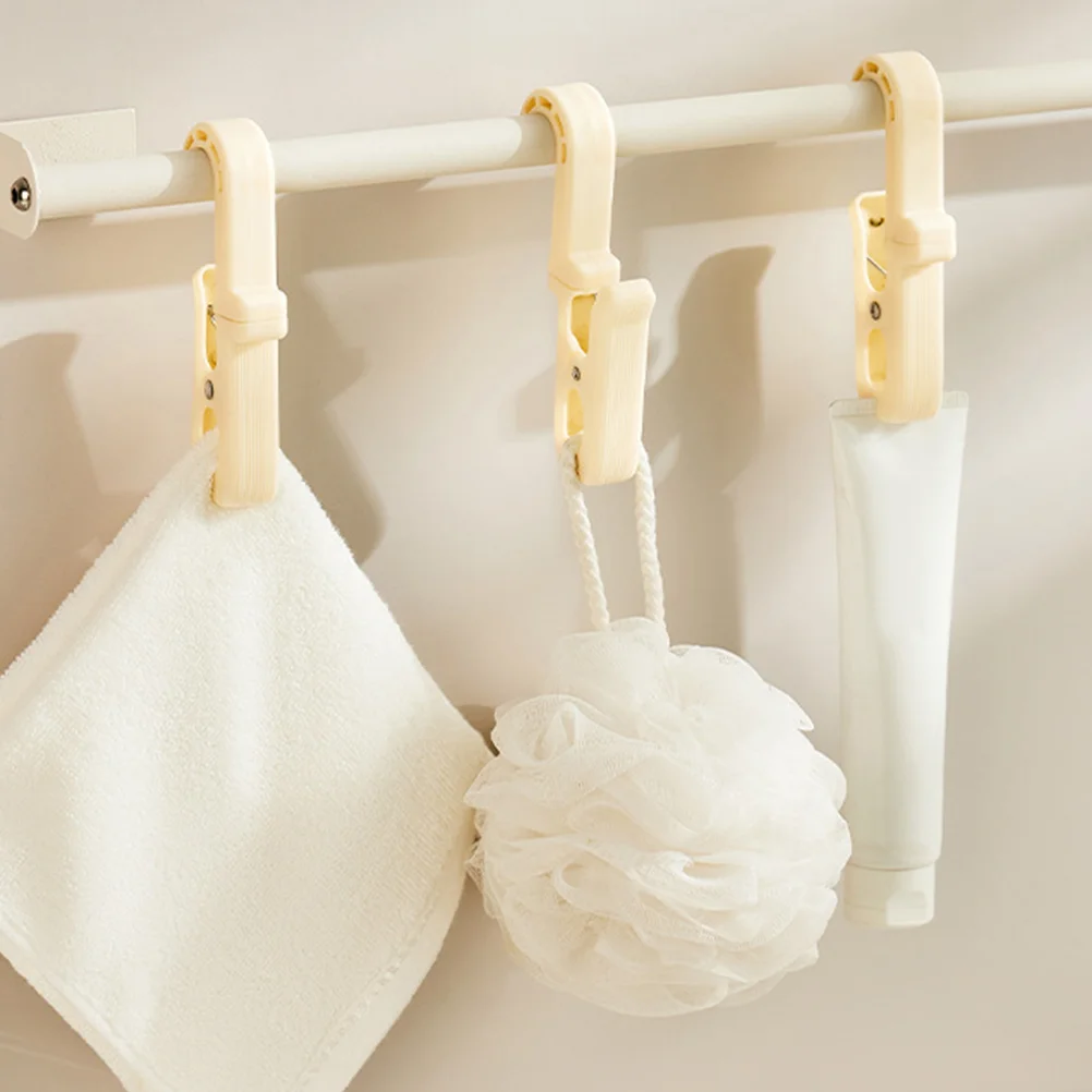 

3 Pcs Swivel Hook Clip Hangers Hanging Clips Simple Clothes Hooks Laundry with Boot Rack Abs Store for Closet