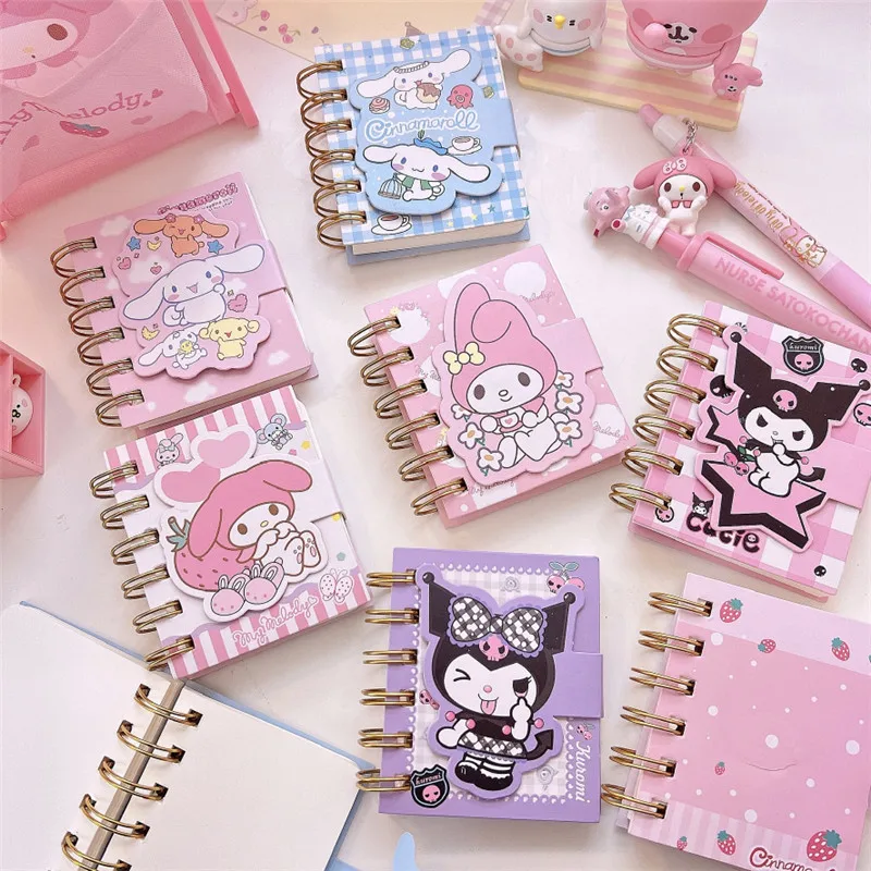 Sanrio Notebook Kuromi Cinnamoroll My Melody Hello Kitty Little Student  Notebook Girl Coilbook Holiday Gifts - AliExpress
