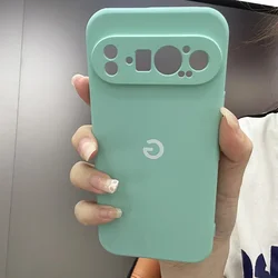 Premium Original Skin Feel Liquid Silicone Anti - Drop Protective Case for Google Pixel 8 Pro (Light Cyan)