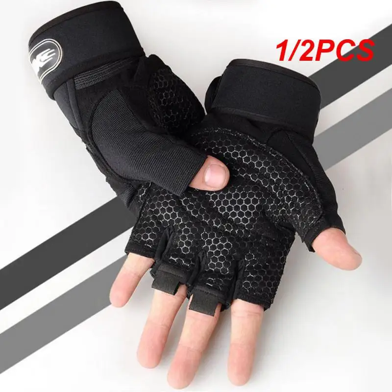

1/2 шт., Перчатки для фитнеса и тяжелой атлетики