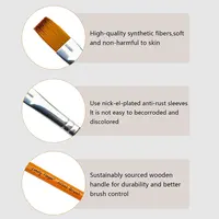 6pcs Professional Paint Brushes Set Artist Paintbrushes For Acrylic Oil Watercolor Acrylic Painting For Body Face Rock Canvas 3