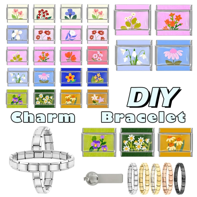 Italian Design Stainless Steel Charm Bracelet Fashion Jewelry