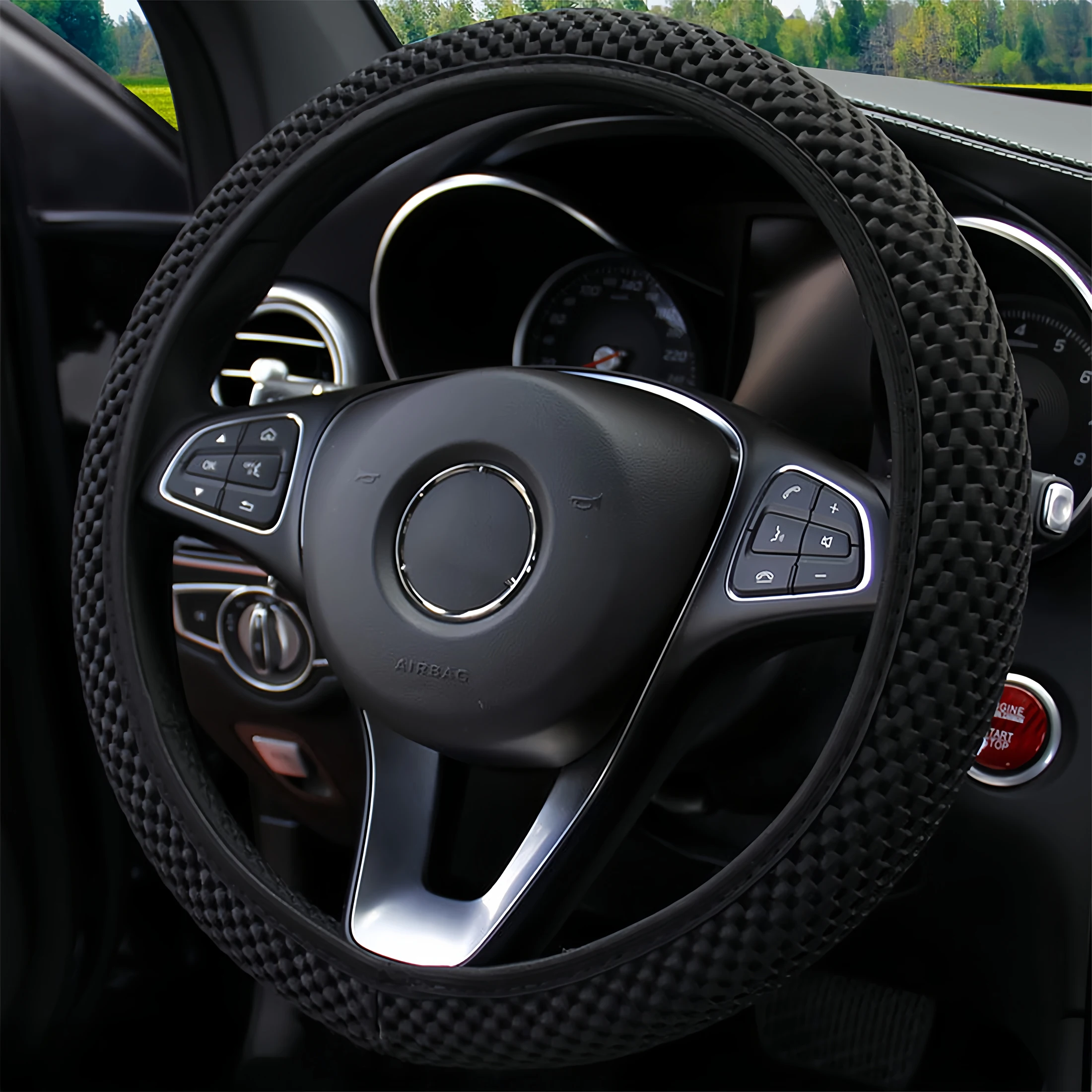 Steering Wheel Cover Four Seasons Universal Ice Silk Car