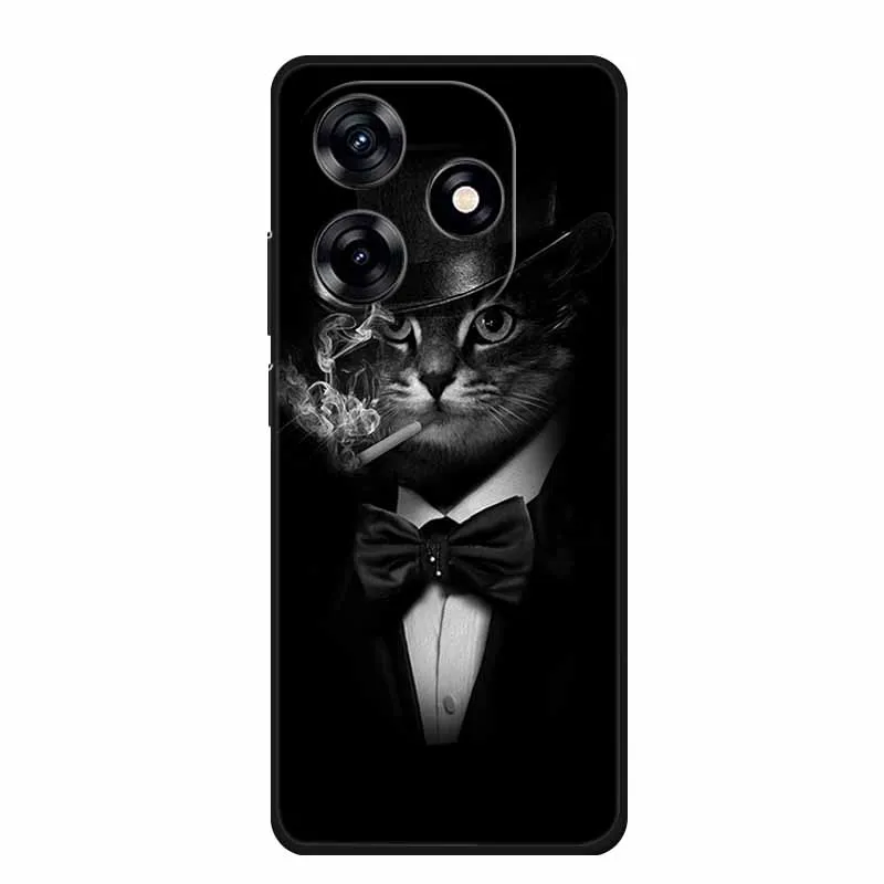 Animal Black Silicone Soft Back Phone Case Cover