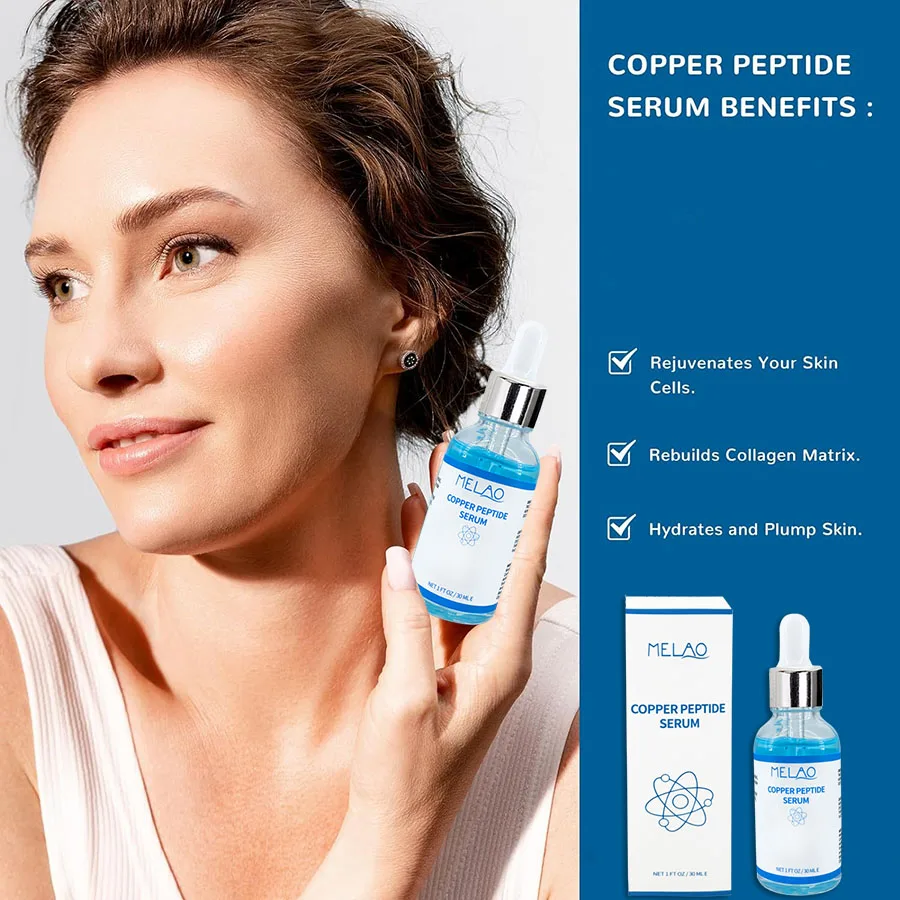 Melao Natural Deep Nourishing Firming Blue Copper Peptide Serum for face Anti Aging Anti Wrinkle 4