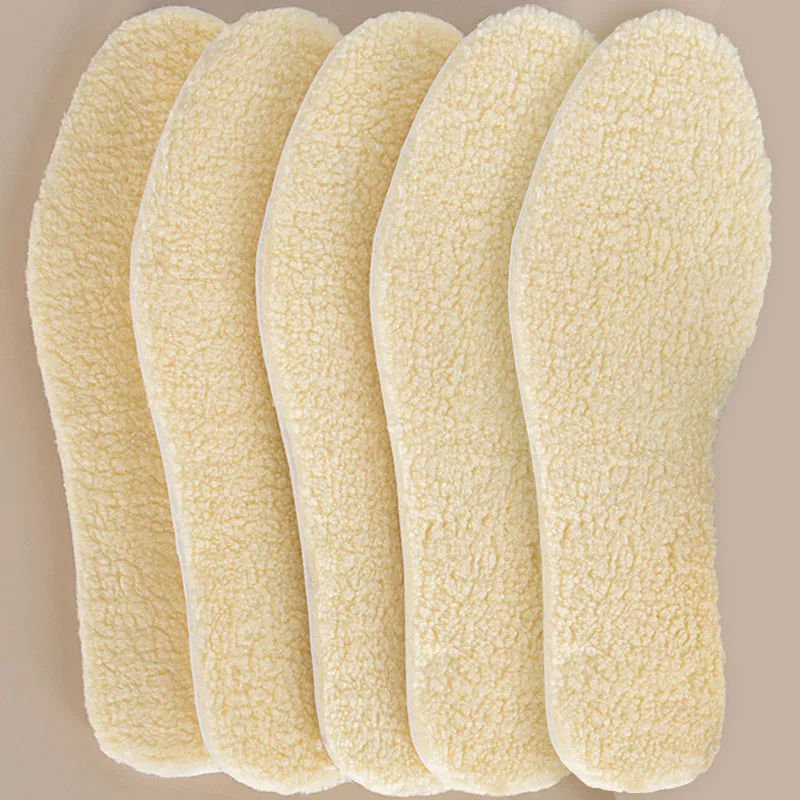 

4/2pcs Women's Lamb Fleece Insoles Winter Keep Warm Insole Men Soft Wool Thicken Shoepad Cashmere Shoes Insert Thermal Shoe Pads