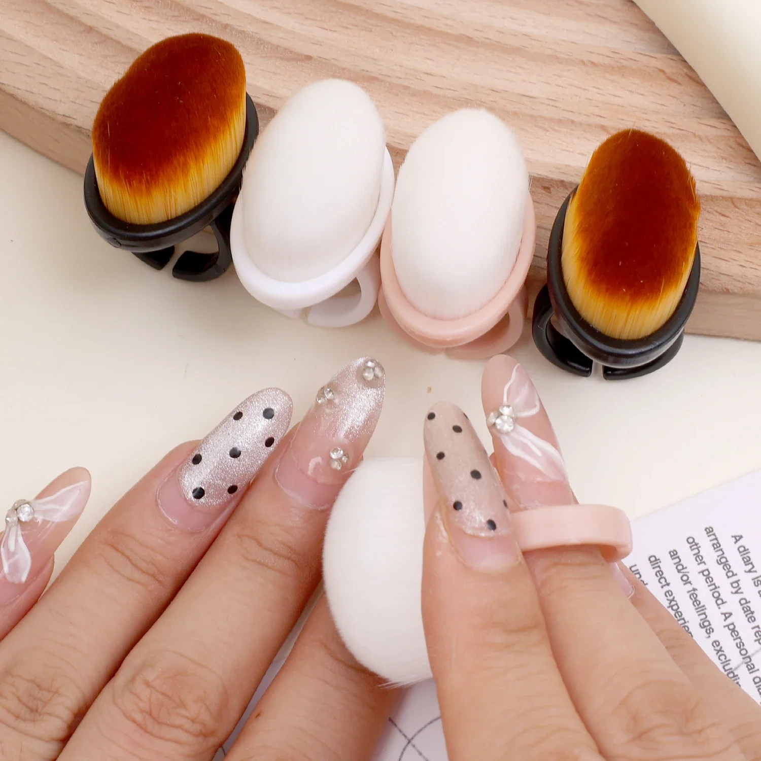 Ring-shaped Nail Cleaning Brush 10PCS Soft Plastic Manicure Pedicure Clean Accessories Tools Nail Art Brushes