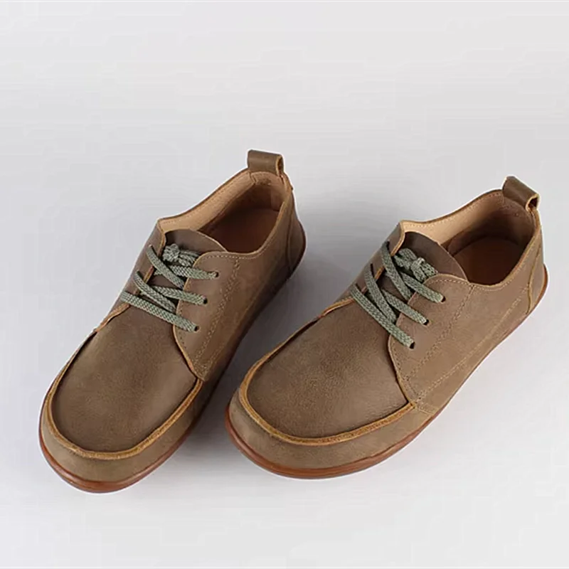 Vintage Cowhide Men's Shoes Outdoor Shoes Worn Out Effect Genuine Leather men leather shoes