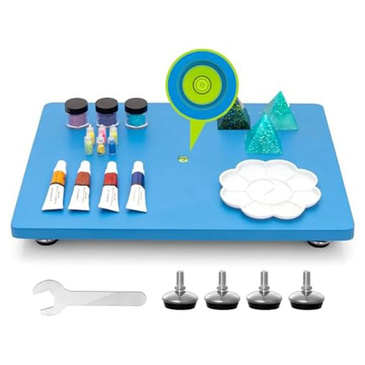 

Resin Leveling Table, 16 x 12Inch Self-Leveling Board for Resin Art Crafts, for Jewelry Coasters Candle DIY 3D Printer