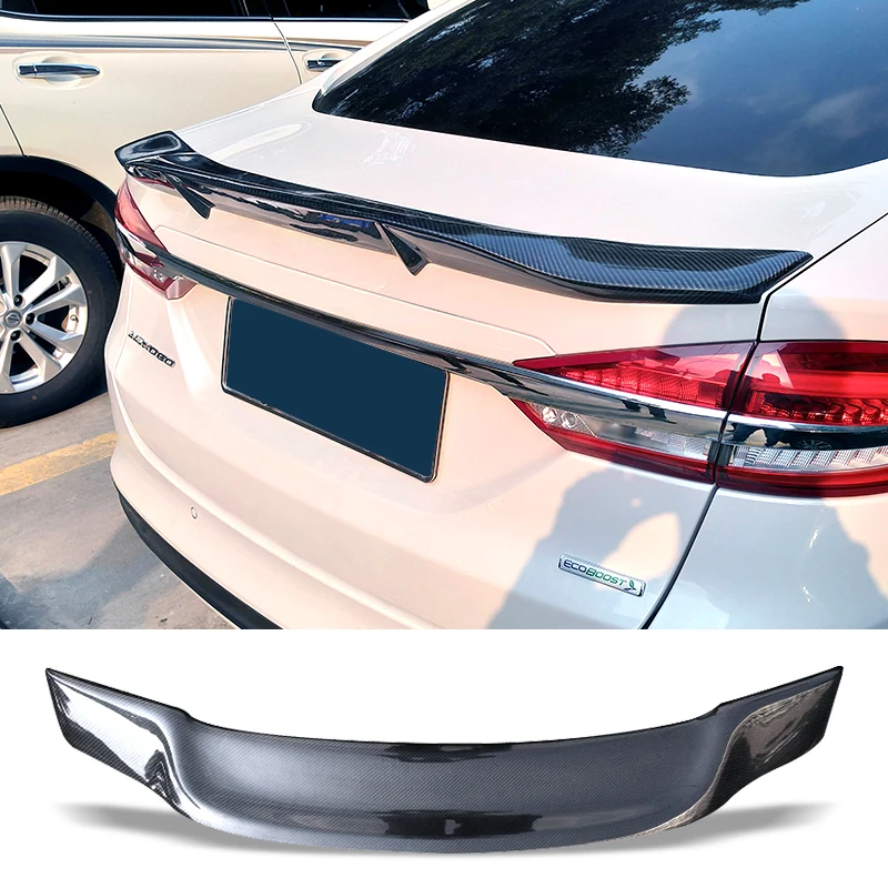 Spoiler Carbon Fiber Rear Trunk Wing R Style Refit Accessories Spoiler For Ford Mondeo Fusion