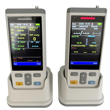 Monitor ossimetro veterinario portatile TFT da 3.5 pollici Monitor per cani e gatti M3T NIBP + SpO2 + TEMP e M3E NIBP + SpO2 + Monitor EtCO2