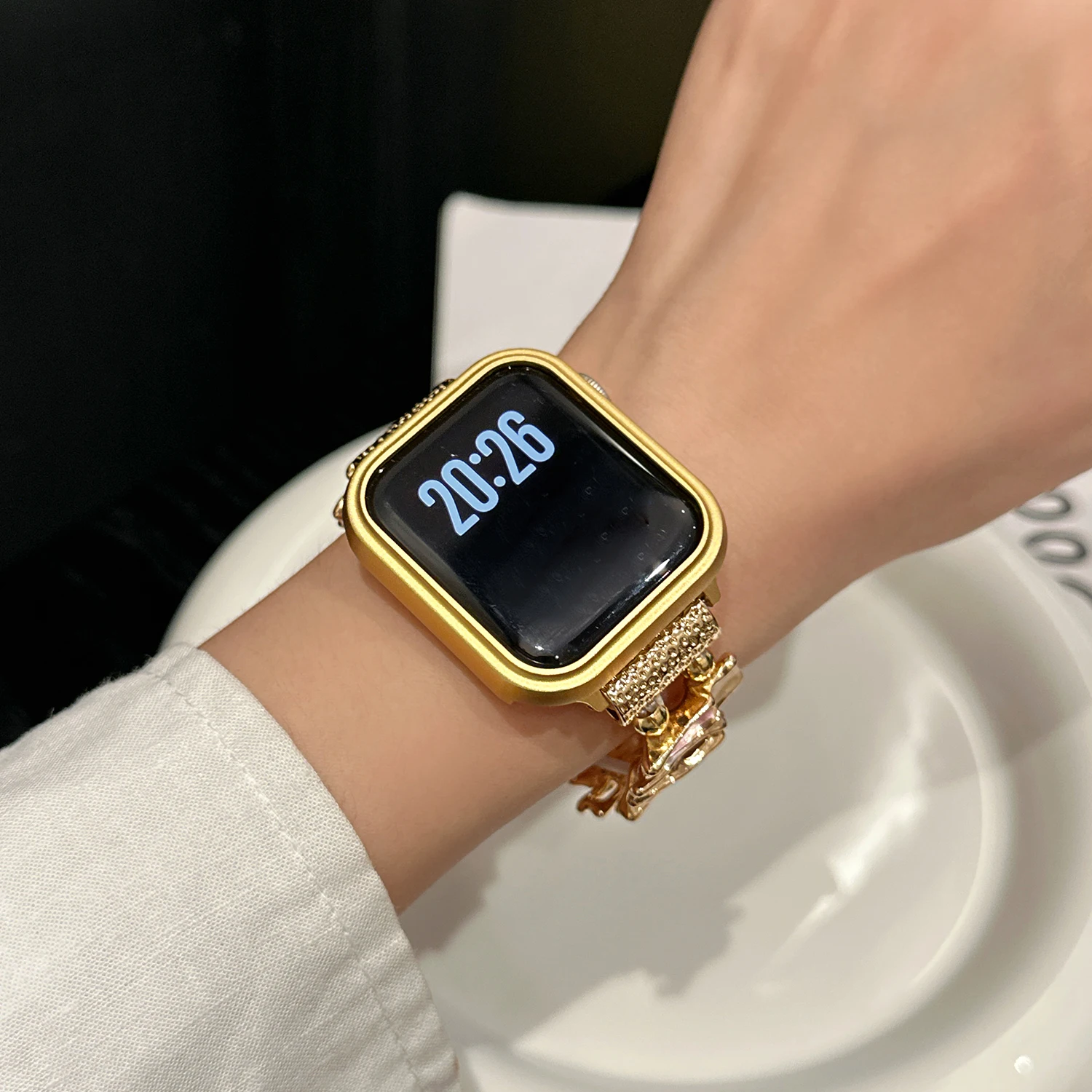 Anti collision aluminum alloy case for Apple Watch S10 46/42mm 45/44/41/40mm versatile low luxury case for iwatch series S9/8/7 – Detail 10