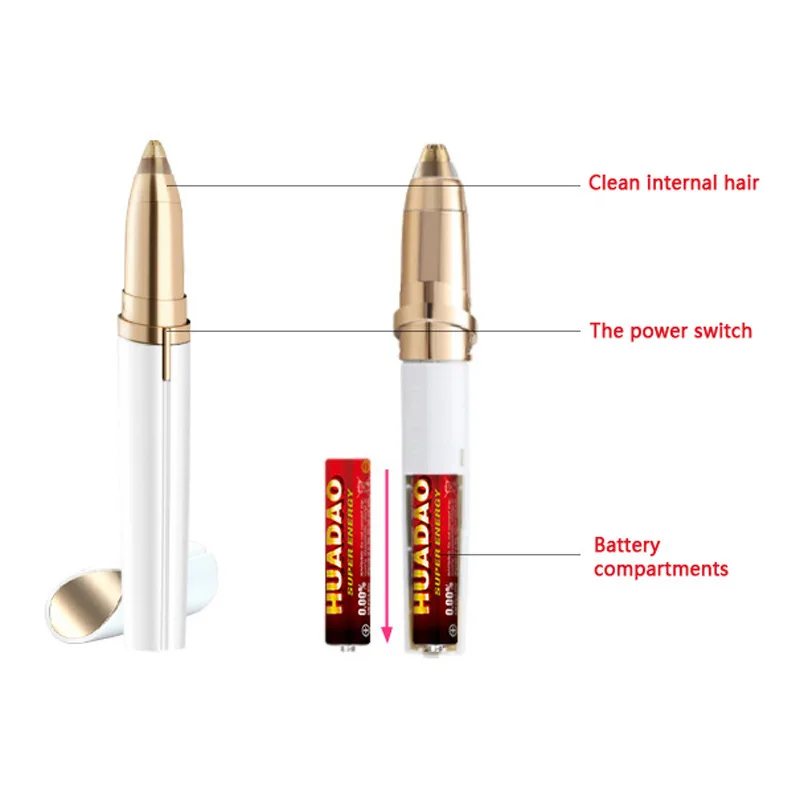 1PCS Electric Eyebrow Trimmer Women's Eyebrow Pencil Automatic Brow Trimming Knife Shaving Nose Hair Removal Beauty Scraper 4