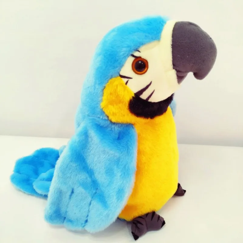 New electric plush toy parrot electric recording learn to talk parrot wiggle wings toy toys for kids 90s