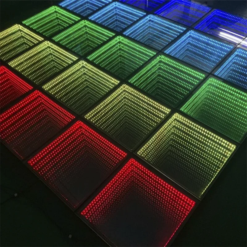 LED Flashing Mirror Carpet Aisle Runner With Remote controller Bar Club Wedding T Station Stage Decoration Props