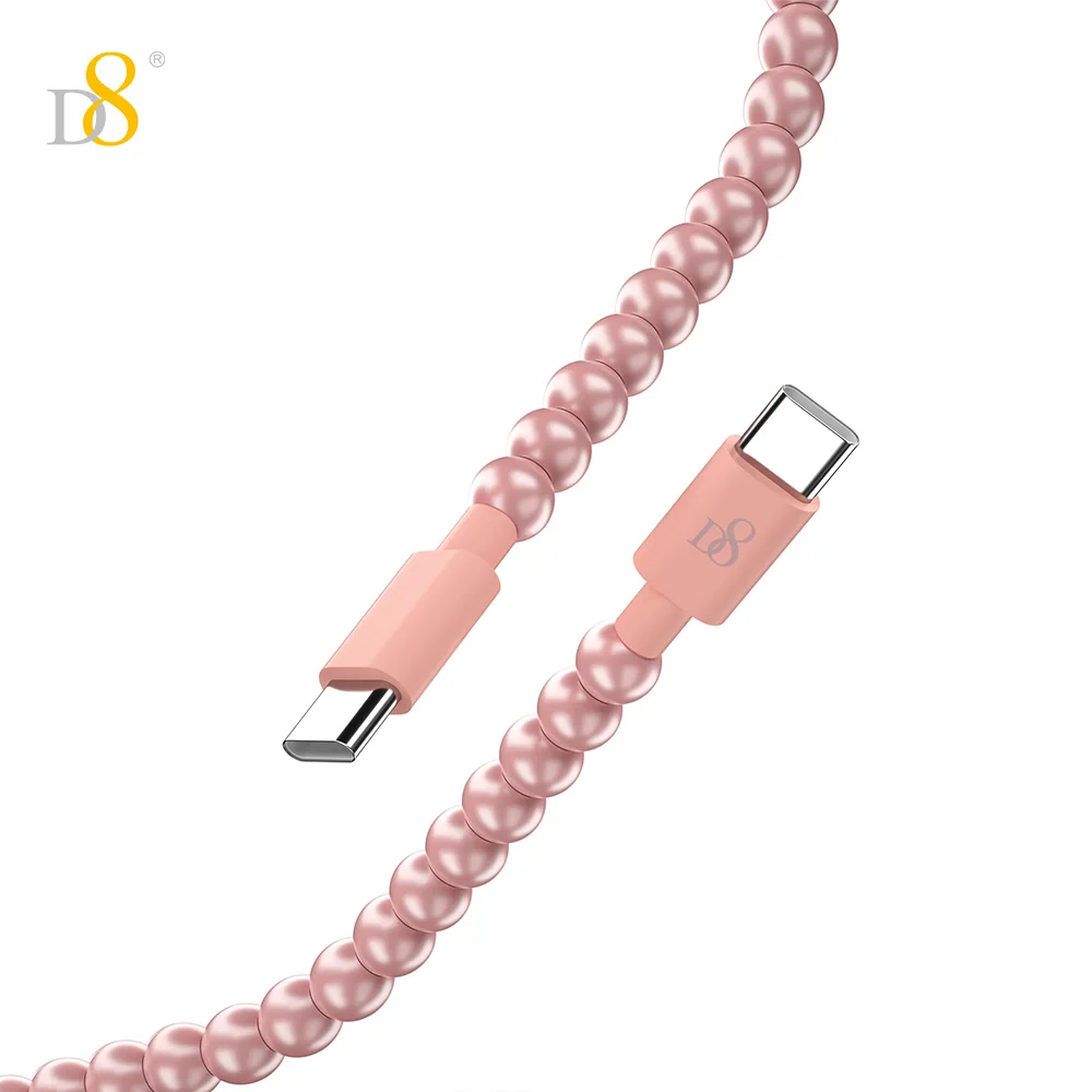 D8 60W USB C - USB C 충전기 케이블 USB 2.0 유형 C 고속 충전 케이블, iPhone 15 / 15Pro / 15Plus / 15Pro와 호환 가능