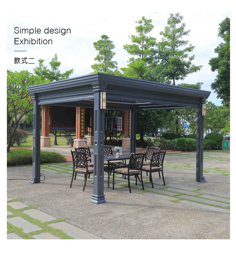 

OEM waterproof electric gazebo outdoor aluminum pergola with adjustable lamel