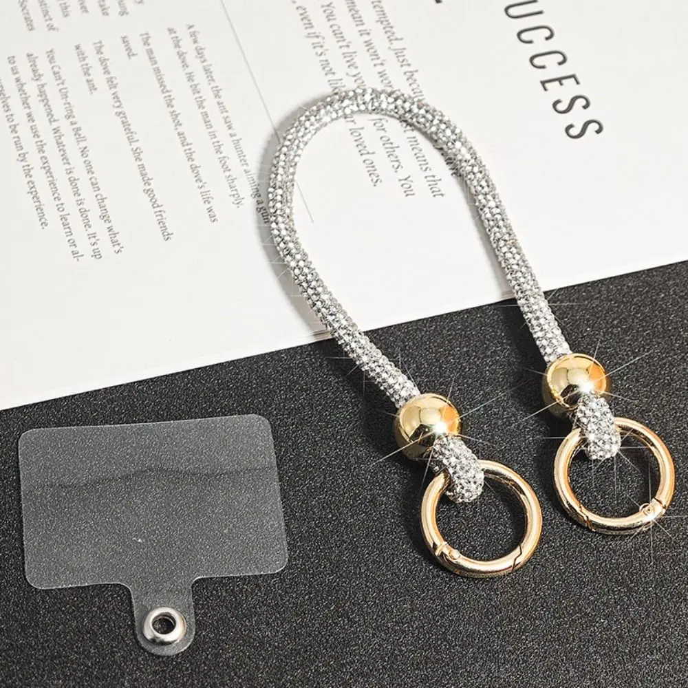 Luxury Crystal Rhinestone Phone Lanyard Bright Bling Bling Phone Anti-lost Rope Crossbody Hanging Cord Phone Accessories