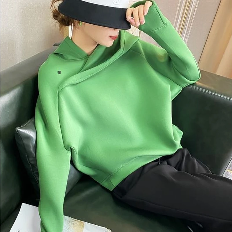 Hooded Tops Green Plain Sweatshirts for Women 90s Vintage Thick Hoodies  Cheap and Free Shipping Cotton M 2000s E Female Clothes - AliExpress