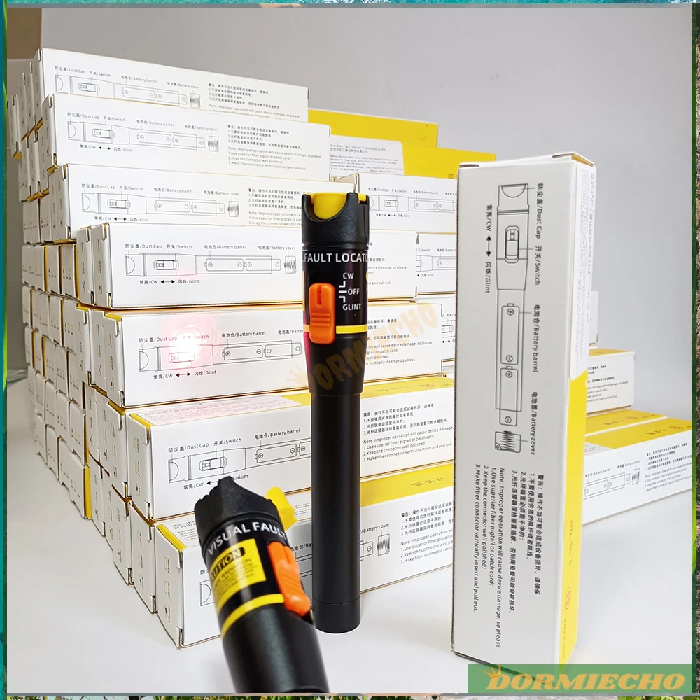 High Quality Vfl 5Pcs Fiber Optic 10Mw Test Lighting Pen 10Km Red Light Fiber Fault Pen Optical Optical Fiber Locator Ftth