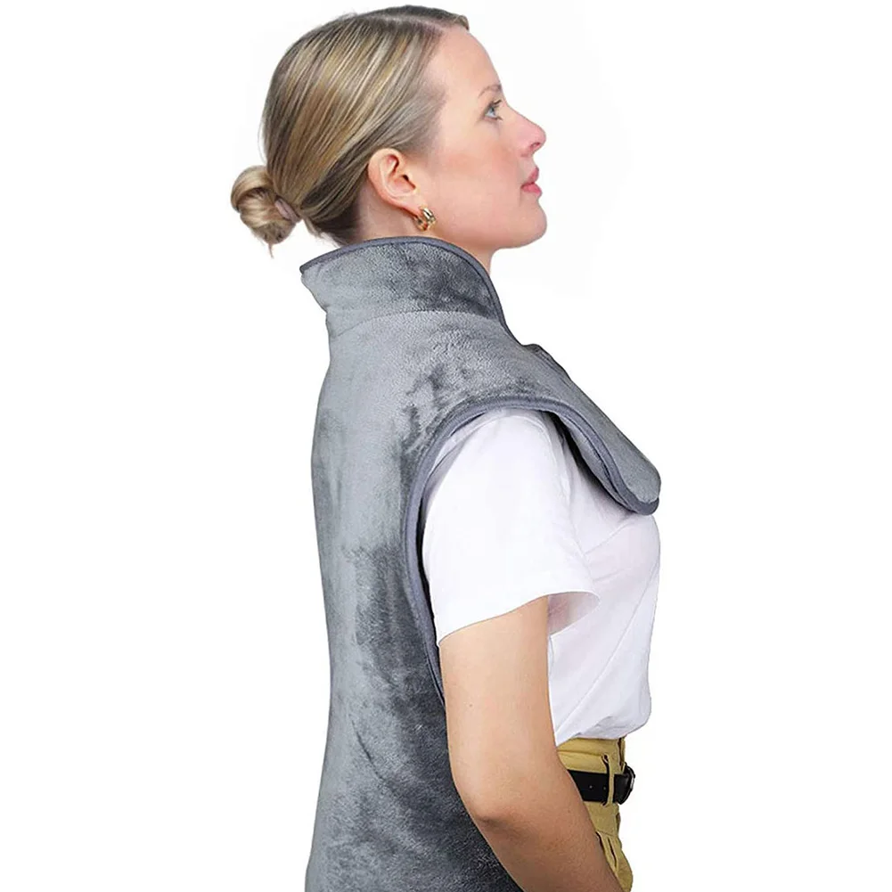 Electric Heating Shoulder Neck and Shoulder Pad Cervical Wrap Three Gear Thermal Compress Massager Vibration Shawl Warm Back Too