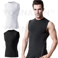 Men's Running Sports Skinny Vest Tight Tank Base Layer Sleeveless T-Shirt Top Singlet Sweatshirt Activewear S M L XL 2XL 3XL