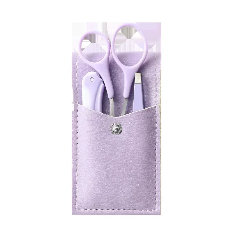 Tools Portable Eyebrow Scissors with Comb Private Label 3Pcs/Set Makeup Eyebrow Trimming Set Eyebrow Razor  makeup tools