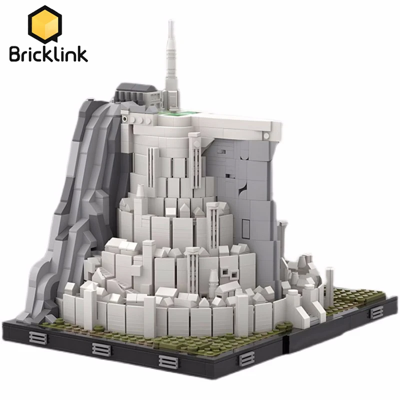 Bircklink Ideas City House Movie King Of Ring Gondor Mine Tirith Castle Architecture Street View Model Building Blocks Giocattoli Per Bambini