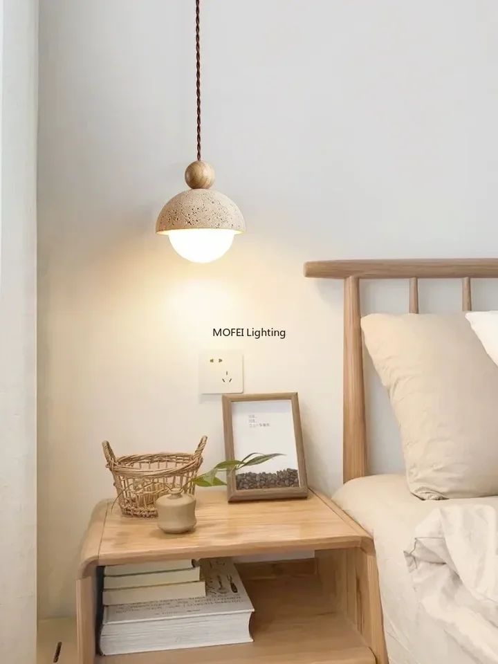 Lampadario Wabi-Sabi giapponese, lampada a sospensione con paralume in pietra naturale nordica, lampada a sospensione in travertino, testa singola for isola cucina regolabile in altezza for tavolo da Lampadario Wabi-Sabi giapponese, lampada a sospensione con paralume in pietra naturale nordica, lampada a sospensione in travertino, testa singola for isola cucina regolabile in altezza for tavolo da