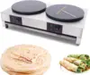 Commercial Electric Crepe Maker Double Hotplate Pancake Machine, Non-Stick Electric Crepe Pan w/Temperature Control, for Blintze 1