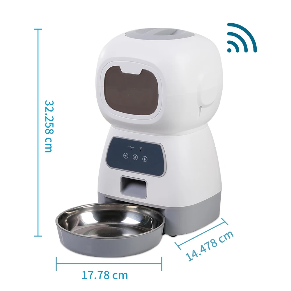 Pet Feeder Set Pet Feeder Dispenser 3.5L Automatic Pet Feeder WiFi APP Smart Timed Dosing Feeder 2L Auto Drink Fountain Water Cat Bowl