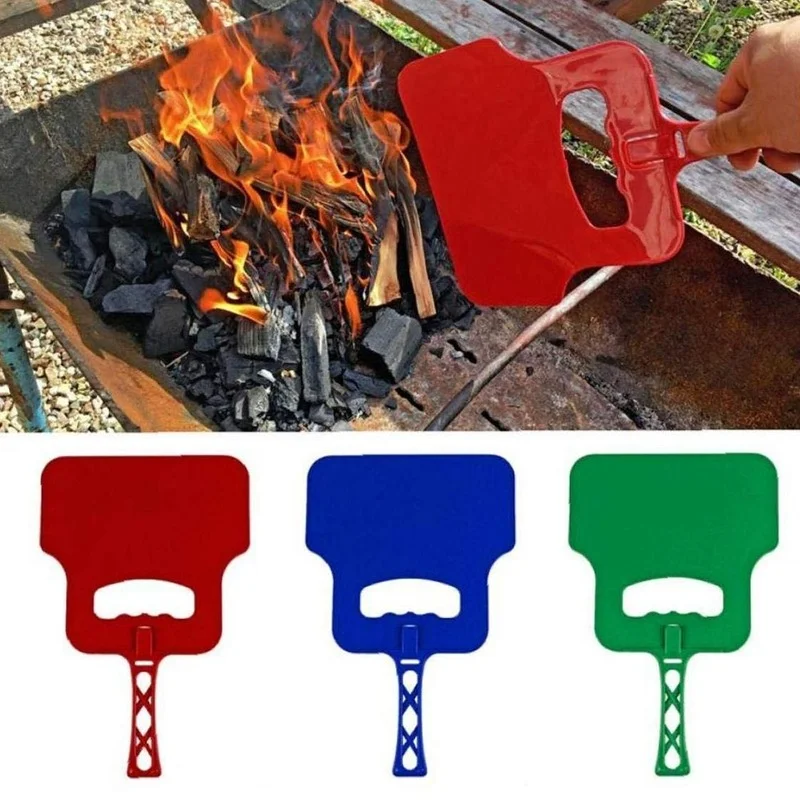 BBQ Outdoor Manual Cooking Crank Fan Blower Combustion-Supporting Hand Plastic Barbecue Grill Bbq Accessories Random Color 1PCS hand blower air blower bbq fan barbecue blower
