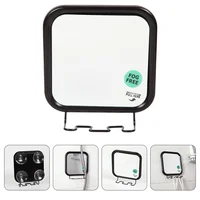 Razor Holder for Shower Fogless Mirror Makeup with Hook Mirrors Punch-free Bathroom 1