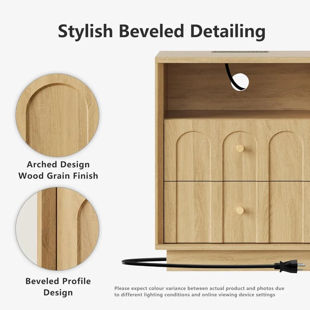 Functional Nightstand with USB Ports