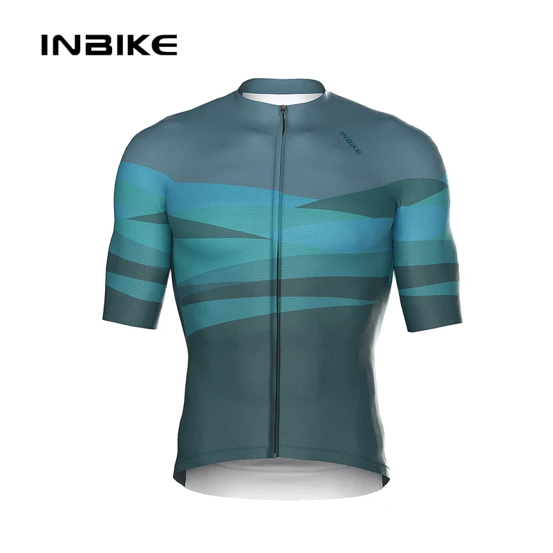 thumbnail image 1 of INBIKE Maillot de ciclismo de carretera para hombre, manga corta, para primavera y verano, ropa deportiva para ciclismo de montaña, 1 of 5