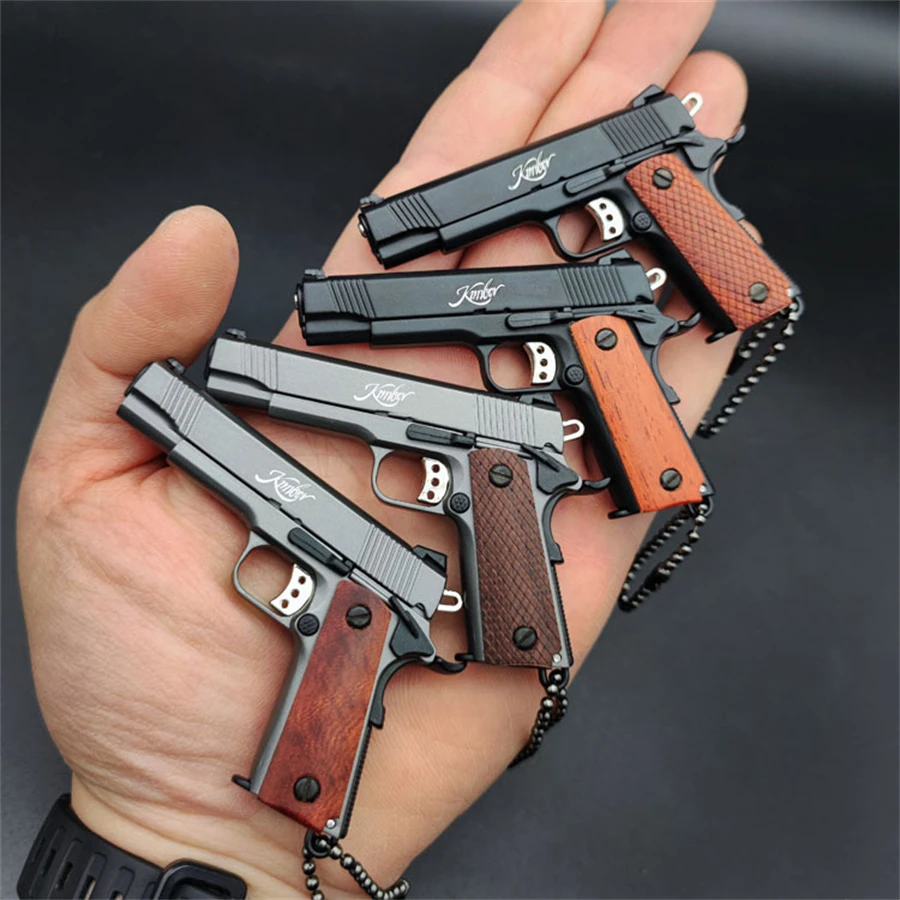 1:3 Mini Pubg Colt 1911 Beretta M92A1 Glock Desert Eagle Metal Nurfun Real Gun Model Pistol Alloy Keychain 5