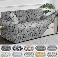1pc Flower Printed Elastic Sofa Cover Antidirty Spandex Sofa Cover Furniture Protector for Bedroom Office Living Room Home Decor 1