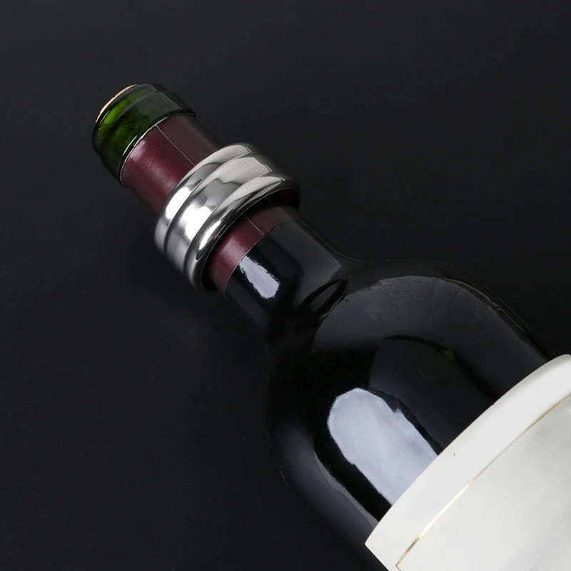 Y1UB Practical Stainless Steel Red Wine Bottle Drip Drop Proof Stop Ring