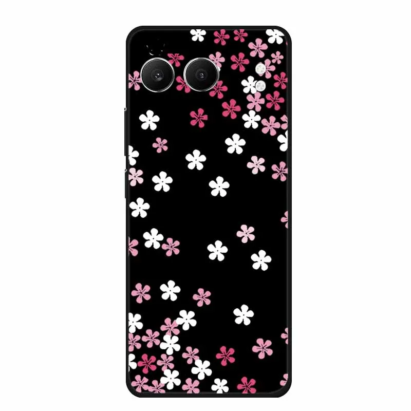 Cute Cartoon Cat Black Silicone Soft Back Cover Case