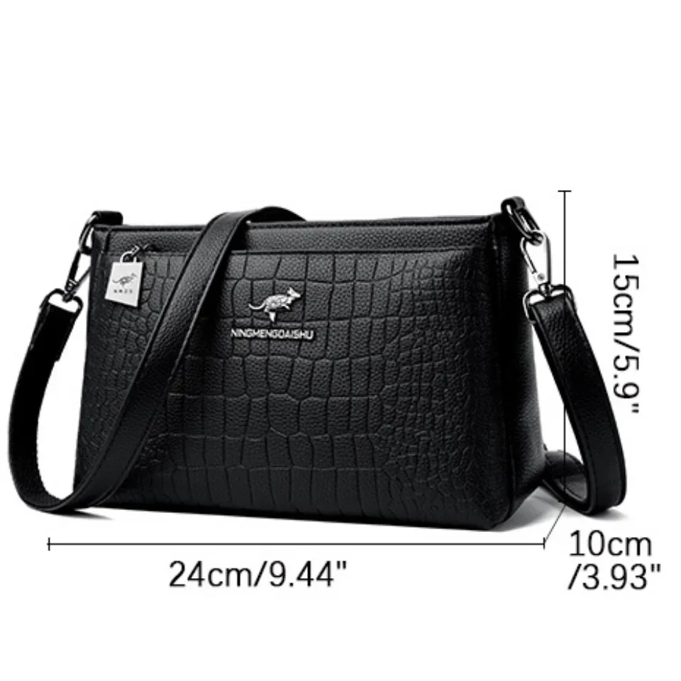 حقيبة كتف نسائية فاخرة بتصميم جيب مكونة من 3 طبقات...