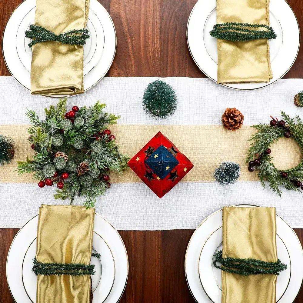 1 Rolle Weihnachtsgirlande, 18 Fuß x 0,58 Zoll, künstliche grüne Kiefernbänder, Weihnachtsbaum-Hängeanhänger, Neujahrsdekorationen, DIY-Kranz – Detail 8