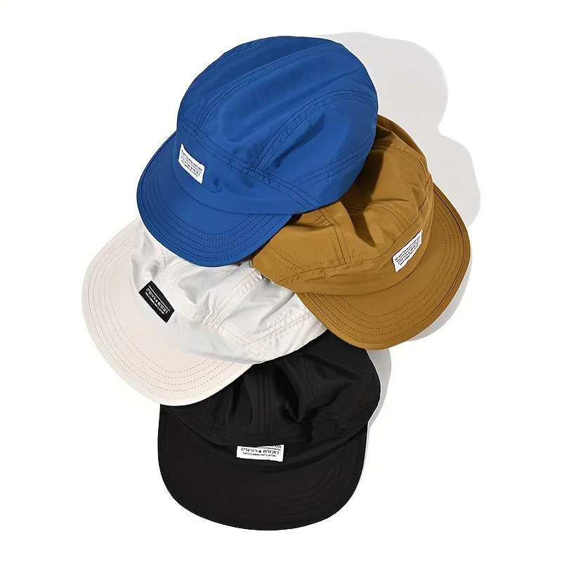 Amerikanische Retro-Soft-Top 5-Panel Baseballkappe - Sommer-Sonnenschutz Schirmmütze, Mehrfarbig Optional Lässige Sonnenschutzkappe