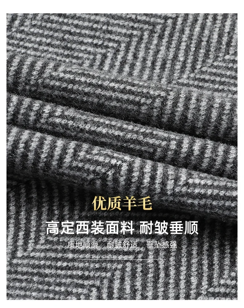 Description Picture 5 of itemMens Blazer Fashion Business Handsome Gentleman Korean Version of British Style Leisure Slim Solid Color Wedding Work Blazer