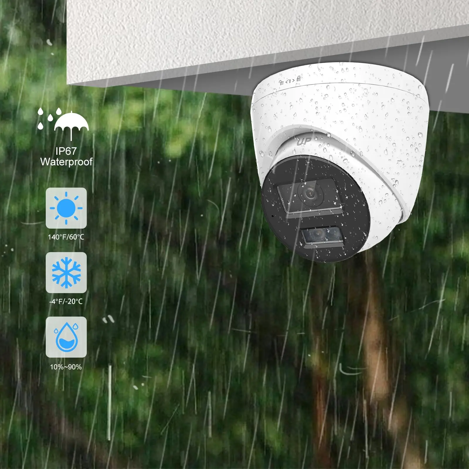 Telecamera IP PoE Anpviz Da 4MP Con Microfono, Visione Notturna E Impermeabile IP66 – Ottica Grandangolare 108° Per Esterno/Interno