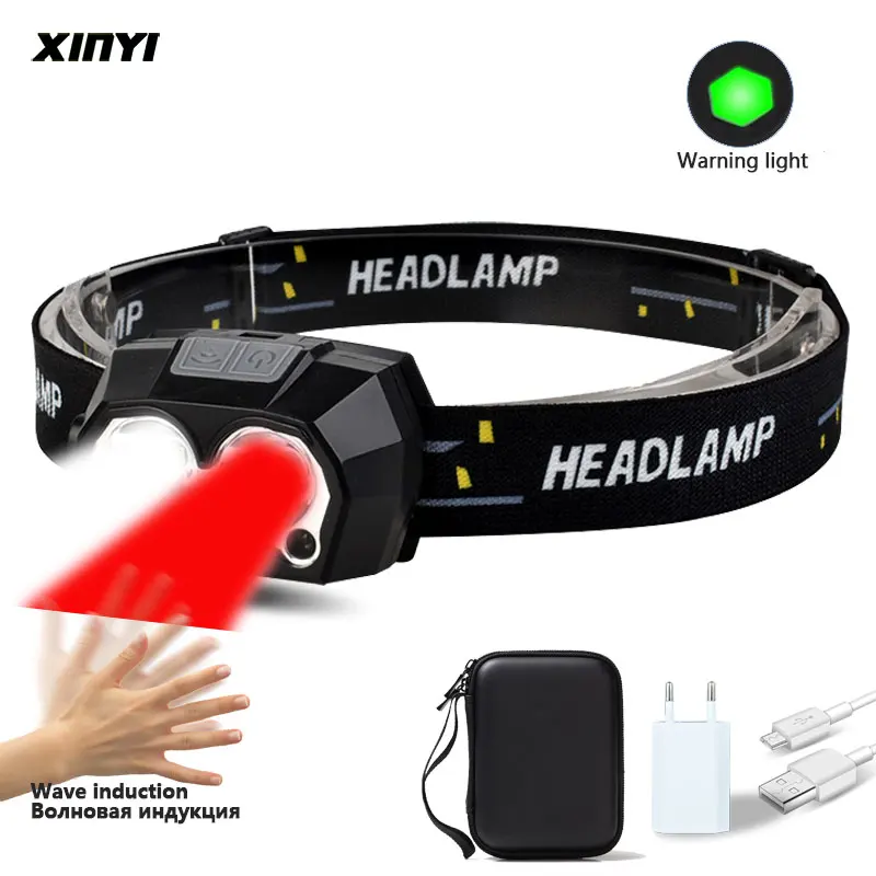 USB rechargeable LED Headlamp For Running Fishing