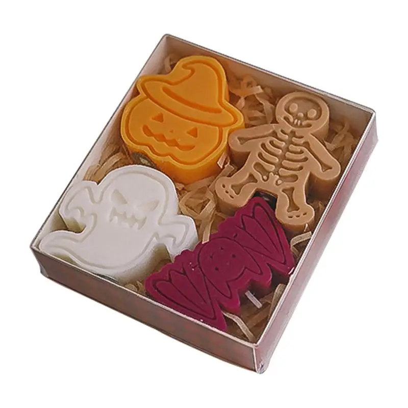 4pcs Comforting Scent Candles Set For Halloween Shaped Candles Safe Scented Candles Novelty Candles navidad decoracion 2025 - Image 2