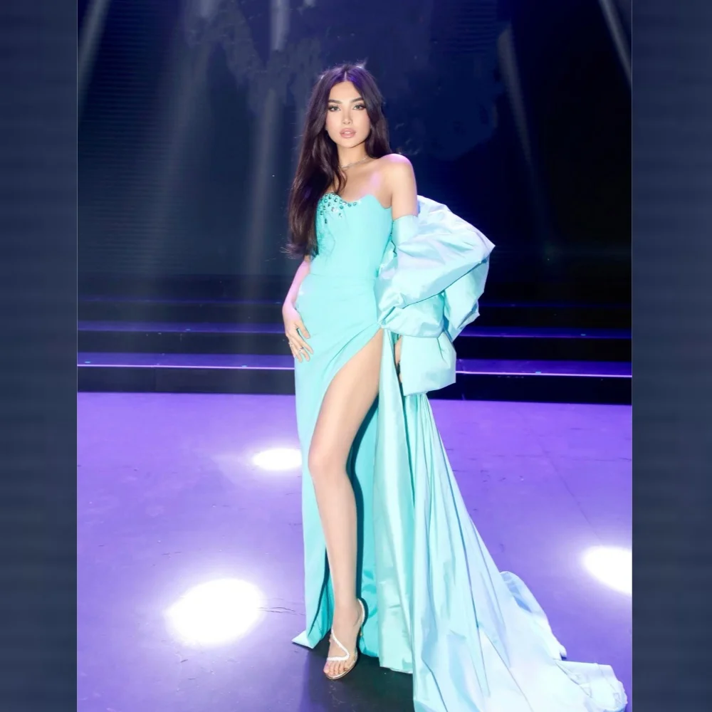 Jiayigong  Evening  Jersey Sequined Ruched Engagement A-line One-shoulder Bespoke Occasion Gown Long Dresses