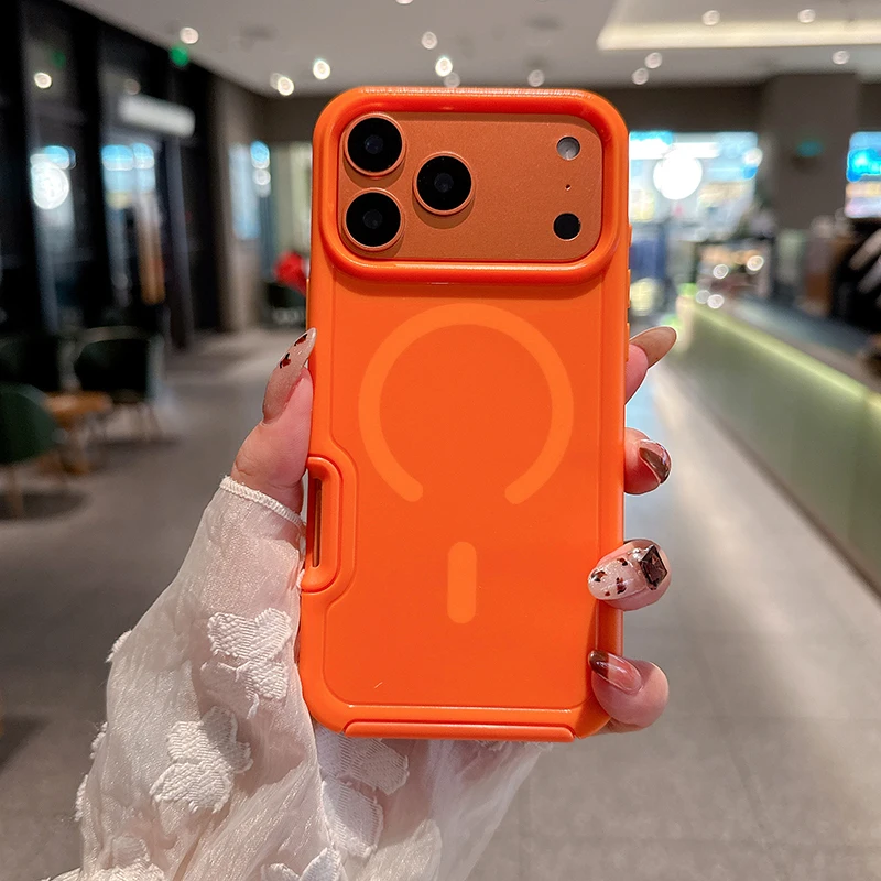 Armor Shockproof Magnetic Phone Case For iPhone 17 Pro Max Air 16 15 14 Plus 13 For Magsafe Hybrid Rugged Protectice Cover