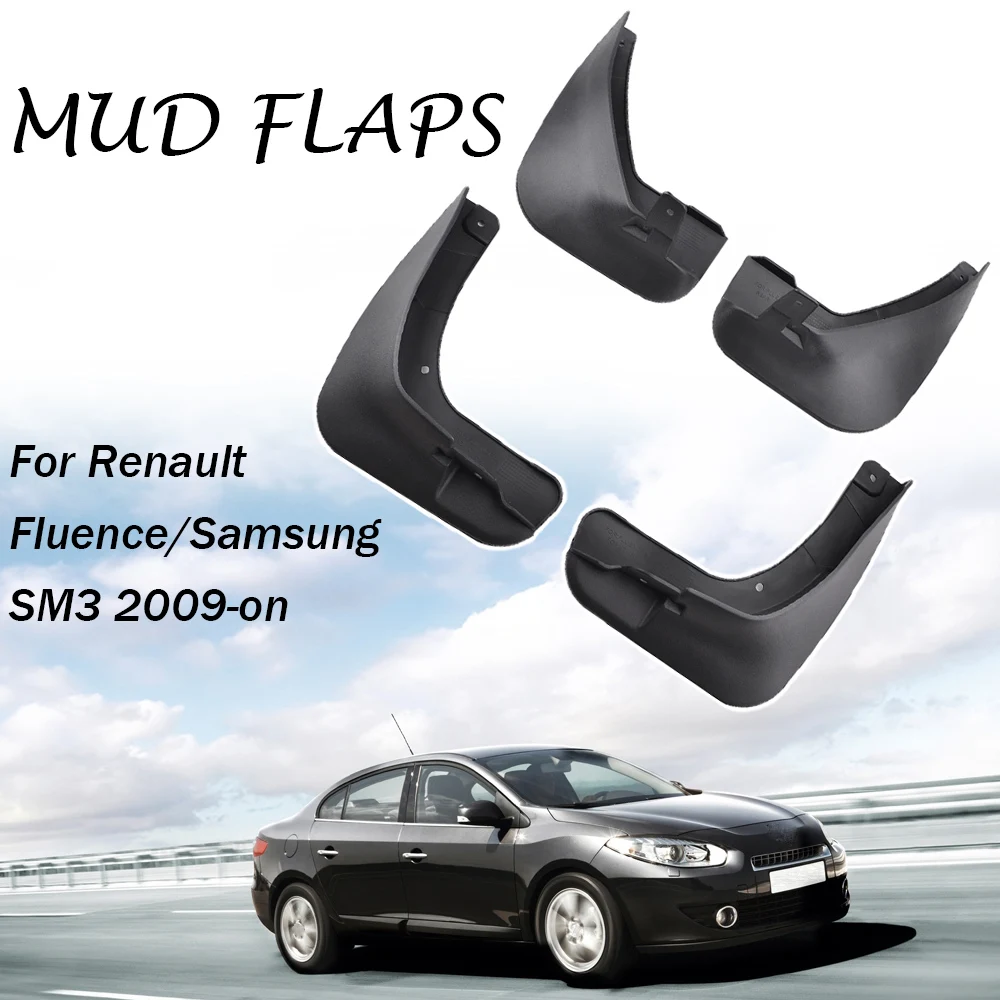 4X Mud Flaps For Renault Fluence Samsung SM3 Z.E Splash Guards Mudguards Front Rear