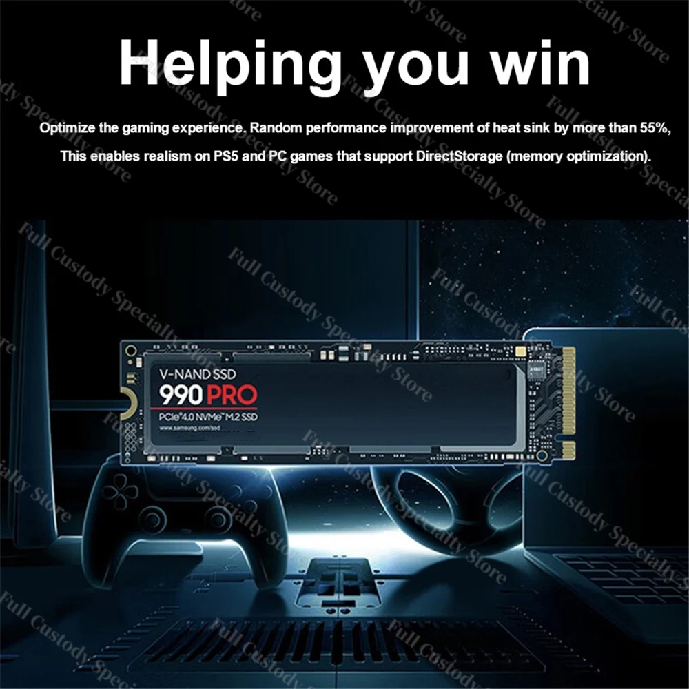  귣 990PRO SSD M2 2280 PCIe 4.0 NVME б 12000 MB/S ָ Ʈ ϵ ũ 4TB,  ܼ, Ʈ, PC, PS5 